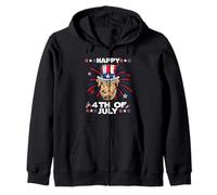 Dogue de Bordeaux Dog Patriotic American 4th of July Dogs Sudadera con Capucha