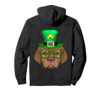 Dogue de Bordeaux Dog St Patricks Day Leprechaun Shamrock Sudadera con Capucha