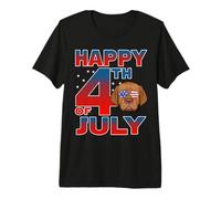 Dogue de Bordeaux Dog USA Flag Sunglasses Happy 4th of July Camiseta Premium