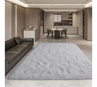 DOGUO Alfombra Mullida de Pelo Largo Pelo Largo 340x340cm Gris Claro | Largo Fluffy Alfombra Pelo Extra Grande Para Habitacion Dormitorio Salon Comedor