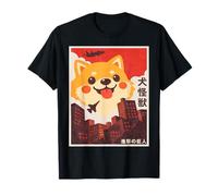 Dogzilla Shiba Perro - japonés Arte Kawaii Cachorro Divertido Anime Camiseta