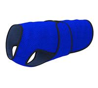 Dogzstuff Chaleco de enfriamiento para Perros, Chaqueta Ligera con tecnología de Microfibra evaporativa, Camisa de protección UV, Talla para Perros pequeños, medianos y Grandes (XS, Azul Oscuro)