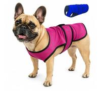 Dogzstuff Chaleco de enfriamiento para Perros, Chaqueta Ligera con tecnología de Microfibra evaporativa, Camisa de protección UV, Talla para Perros pequeños, medianos y Grandes (M, Rojo Rosa)