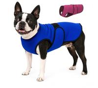 Dogzstuff Chaleco de enfriamiento para Perros, Chaqueta Ligera con tecnología de Microfibra evaporativa, Camisa de protección UV, Talla para Perros pequeños, medianos y Grandes (S, Azul Oscuro)