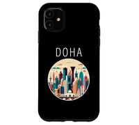 Doha Paisaje Art Deco Qatar Carcasa para iPhone 11