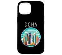 Doha Paisaje Art Deco Qatar Carcasa para iPhone 15