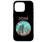 Doha Paisaje Art Deco Qatar Carcasa para iPhone 16 Pro