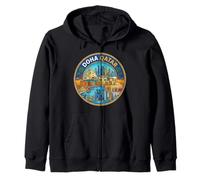 Doha Qatar Round Travel Souvenir City Landmark Turista Regalo Sudadera con Capucha
