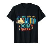 Doha Qatar Travel Souvenir City Monumento Turístico Regalo Camiseta