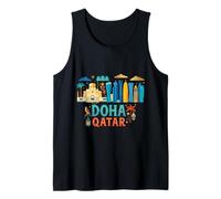 Doha Qatar Travel Souvenir City Monumento Turístico Regalo Camiseta sin Mangas