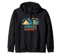 Doha Qatar Travel Souvenir City Monumento Turístico Regalo Sudadera con Capucha