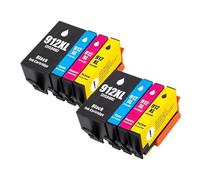 DOHAETCJQ Cartuchos De Tinta Universales for Impresora, Paquete 4, 912XL, for Impresoras Modelo 8010, 8012, 8013, 8014, 8015, 8017, 8018, Número Hp912XL(2SET)