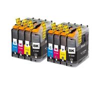 DOHAETCJQ Los Cartuchos de Impresora universales Son compatibles con Las impresoras LC123 MFC J4410DW DCP J4110DW J132W J152W J552DW y XL(2SET)