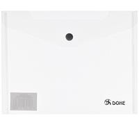Dohe 91184 - Sobre broche opaco, polipropileno, cuarto, color cristal