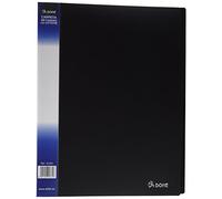Dohe 91331 - Carpeta 80 fundas, lomo personalizable y funda, color negro