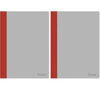 Dohe 91341 - Dossier con fástener metálico, tamaño folio, color rojo (Paquete de 2)