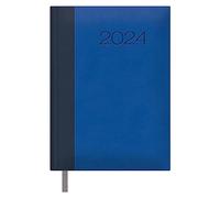 Dohe - Agenda 2024 - Día Página - Tamaño Mediano: 14x20 cm - 336 páginas - Encuadernación cosida - Tapa dura - Color Azul - Modelo Orleans