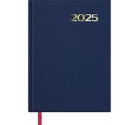 Dohe - Agenda 2025 - Día por Página, Tamaño A5 (14x20 cm), 12 Meses Enero a Diciembre, Tapa Dura, Planificador en Español, Material de Oficina - SÍNTEX Azul