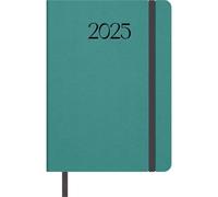 Dohe - Agenda 2025 - Día por Página, Tamaño A5 (14x20 cm), 12 Meses Enero a Diciembre, Tapa Flexible de Polipiel, Planificador en Español, Material de Oficina - MANHATTAN Verde