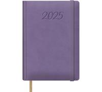 Dohe - Agenda 2025 - Día por Página, Tamaño A5 (15x21 cm), 12 Meses Enero a Diciembre, Tapa Dura de Polipiel, Planificador en Español, Material de Oficina - SAMBA Morado