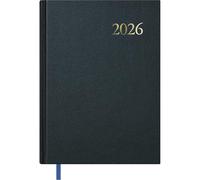 Dohe - Agenda 2026 - Día Página, Tamaño Grande (17x24 cm), Tapa Dura, 12 Meses Enero a Diciembre, Planificador Anual en Español con Marcapáginas - Segovia Negra