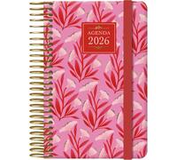 Dohe - Agenda 2026 - Semana Vista, Tamaño Bolsillo (8,5x13 cm), Tapa Dura, Cierre de Espiral y Goma Elástica, 12 Meses Enero a Diciembre, Planificador Anual en Español - Charm Lady