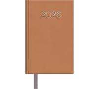 Dohe - Agenda 2026 - Semana Vista, Tamaño Bolsillo (8,5x13 cm), Tapa Dura Suave de Polipiel, 12 Meses Enero a Diciembre, Planificador Anual en Español con Marcapáginas - Lisboa Cámel