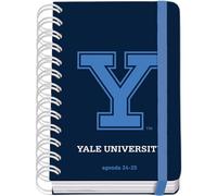 Dohe - Agenda Escolar 2024 2025 - Día por Página, Tamaño A6 (12x17 cm), Cierre Anillas y Goma, Español e Inglés, 4 Páginas de Pegatinas, Septiembre a Junio, Material Escolar - Yale University Navy