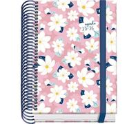 Dohe - Agenda Escolar 2025 2026 - Día Página (12x17 cm), Español e Inglés, Septiembre a Junio, Cierre de Espiral y Goma, Tapa Dura, 4 Páginas de Pegatinas - PRIME Camomille