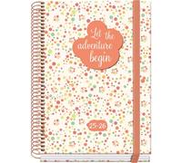 Dohe - Agenda Escolar 2025 2026 - Semana Vista, Tamaño A5 (15x21 cm), Español e Inglés, Septiembre a Junio, Cierre de Espiral y Goma, Tapa Dura, 4 Páginas de Pegatinas - PRIME Bubbles