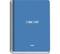 Dohe - Agenda Escolar 2026 2027 - Septiembre a Junio, Día Página, A5 (15x21 cm), Tapa Flexible de Plástico Duro, Cierre de Espiral, Español e Inglés - Element Azul
