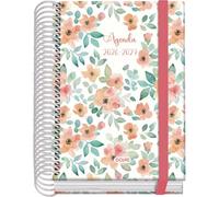 Dohe - Agenda Escolar 2026 2027 - Septiembre a Junio, Día Página, A6 (12x17 cm), Tapa Dura, Cierre de Espiral y Goma Elástica, 2 Páginas de Pegatinas, Español e Inglés - Candy