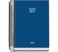 Dohe - Agenda Escolar 2026 2027 - Septiembre a Junio, Día Página, A6 (12x17 cm), Tapa Dura, Cierre de Espiral, Español e Inglés - Colour Vibes Azul