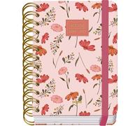 Dohe - Agenda Escolar 2026 2027 - Septiembre a Junio, Día Página, A6 (12x17 cm), Tapa Dura Suave, Espiral Doble, Cierre con Goma Elástica, 2 Páginas de Pegatinas, Español e Inglés - Belle