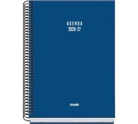 Dohe - Agenda Escolar 2026 2027 - Septiembre a Junio, Semana Vista, A5 (15x21 cm), Tapa Dura, Cierre de Espiral, Español e Inglés - Colour Vibes Azul