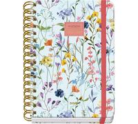 Dohe - Agenda Escolar 2026 2027 - Septiembre a Junio, Semana Vista, A5 (15x21 cm), Tapa Dura Suave, Espiral Doble, Cierre con Goma Elástica, 2 Páginas de Pegatinas, Español e Inglés - Edén
