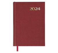 Dohe Agenda Sintex - Agenda Anual Día por Página - Viernes, Sábado, Domingo misma Página - Medidas 14 x 20 cm - 288 páginas - Color Burdeos