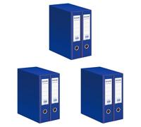 Dohe Archicolor - Módulo 2 archivadores folio lomo ancho, color azul (Paquete de 3)