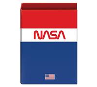 Dohe - Archivador 4 Anillas - Capacidad 250 Hojas, Tamaño Folio (26,4x34 cm), Lomo 6 cm, Anillas 40 mm, Tapa Extradura, Material Escolar - NASA Logo