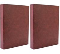 Dohe - Archivador 4 Anillas - Tamaño Folio 26x34 cm, Lomo 6 cm, Capacidad 500 Hojas, Cartón Duro y Resistente - Material de oficina - Color Marrón (Paquete de 2)