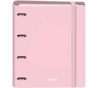 Dohe – Archivador con recambio SERENITY, Carpeta 4 anillas Polyfoam A4, 100 hojas cuadriculadas rosa