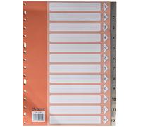 Dohe Basic - Índice, A4, 1 al 12, color gris