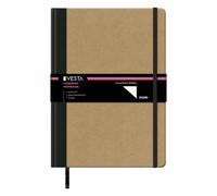 Dohe - Bullet Journal Cuaderno A4 - Interior Punteado, 21x29,7 cm, Tapa Dura Cartón Kraft, 96 Hojas, Cierre Goma Elástica, Macapáginas, Libreta Grande Profesional para Notas y Dibujo - Vesta Nature