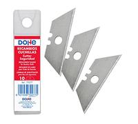 Dohe - Caja de 10 estuches de 10 cuchillas Trapezoidales para cutter de seguridad