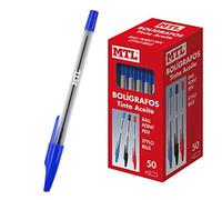 Dohe - Caja de bolígrafos con capucha - 1,0 mm - 50 uds - Azul