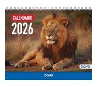 Dohe - Calendario 2026 Sobremesa - Mes Vista, 12 Meses Enero a Diciembre, Tamaño 21x15 cm, Planning Mensual y Anual con Espacio para Notas - Fauna Salvaje