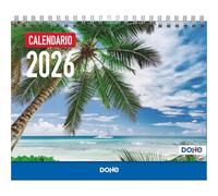 Dohe - Calendario 2026 Sobremesa - Mes Vista, 12 Meses Enero a Diciembre, Tamaño 21x15 cm, Planning Mensual y Anual con Espacio para Notas - Paisajes Exóticos