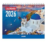 Dohe - Calendario 2026 Sobremesa - Mes Vista, 12 Meses Enero a Diciembre, Tamaño 21x15 cm, Planning Mensual y Anual con Espacio para Notas - Ciudades