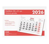 Dohe - Calendario 2026 Sobremesa - Tamaño A5 (21x15 cm), Mes Vista, 12 Meses Enero a Diciembre, Idioma Español, Hojas Microperforadas para Extracción Fácil, Números Grandes, Planning Anual