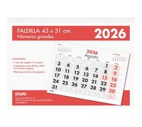 Dohe - Calendario 2026 Sobremesa - Tamaño Grande 43x31 cm, Mes Vista, 12 Meses Enero a Diciembre, Idioma Español, Hojas Microperforadas para Extracción Fácil, Números Grandes, Planning Anual
